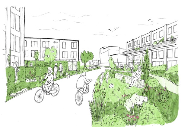 250926 Schets Zuidbuurt Fietspad